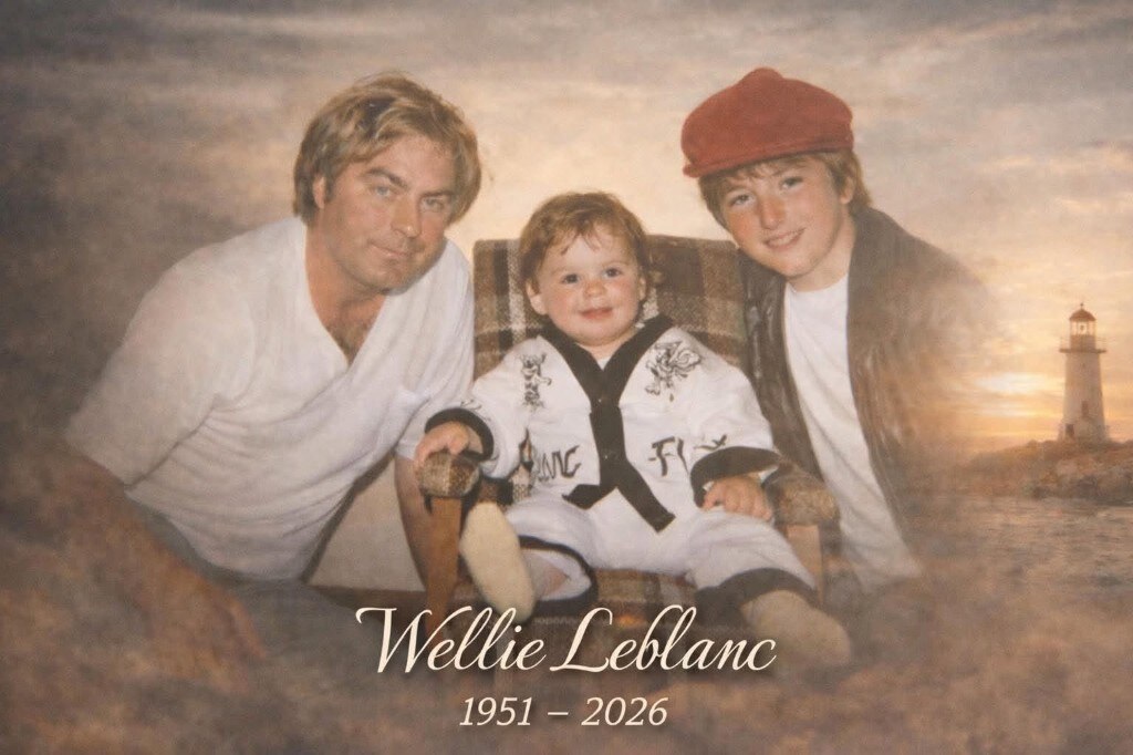 Wellie LeBlanc avec ses fils — hommage familial